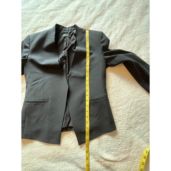Theory Lana Edition 4 Open Front Blazer Virgin Wool Black Size 6‎ - Picture 12 of 13